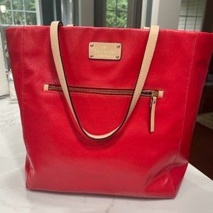 Kate Spade Red Leather Tote Bag